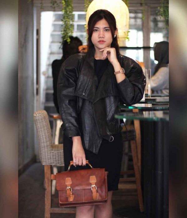 2 b tas kulit elegan asli pria wanita